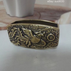 Solid Brass Engraved Phoenix Women Belt Holder Buckle