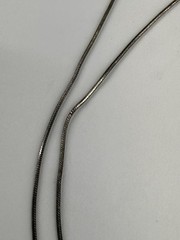 VINTAGE 925 ITALY STERLING SILVER NECKLACE WITH IRON METEORITE PENDANT
