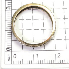 Antique 1920’s Eternity Wedding Band 14K Two Tone Gold Ring Sz 7.25 UK-O EGL USA