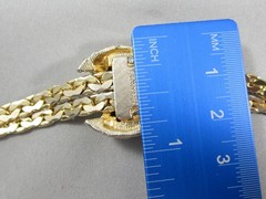 Vtg COROCRAFT Gold Tone Sliding Lariat 21″ total wearable length Necklace 849
