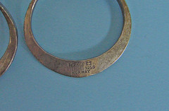 AGE Anna Greta Eker 925 Sterling Silver Vintage Norway Modernist Dangle Earrings