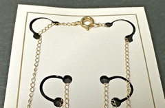 NEW OLD STOCK 1/20 12K 24″ DAINTY CHAIN NECKLACE ON ORIGINAL CARD N433