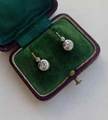 3.25Ct Lab Created Diamond Vintage Style Drop Earring 14K Two Tone Gold Finish