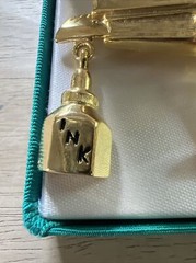 Tona Gold Tone Multicolor Enamel Book Stack And Dangling Charms Teachers Brooch
