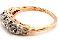 Deco Diamond Anniversary Wedding Band Ring .20ct 14K 18K Mitchell Copp 1920’s