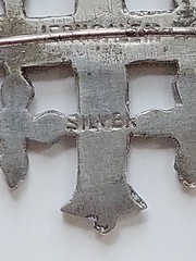 Antique Vintage marked JERUSALEM SILVER Cross Brooch