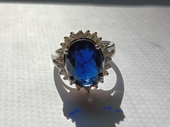 Sterling Silver Avon Ladies Ring Unk Stones C Pics Size 8