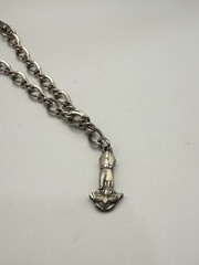 Vintage Sterling Retired Creed Victorian Style Hand Charm Bracelet Size 7.5