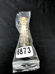 Hair Clip Silvertone White and Amber Rhinestones Vintage 3.75 Inches x .875 Inch