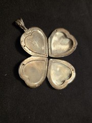 Vintage Felicia Design 4 Way Folding Heart Locket With Chain