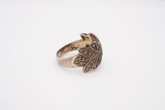 Vintage Sterling Silver 925 Marcasite Ring Size 8.75