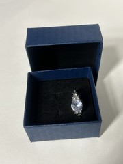 Vintage Cubic Zirconia Ring Silver Plated Womens Size 7