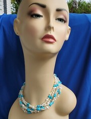 Original NATIVE American Artie YELLOWHORSE Turquoise STERLING SILVER Necklaces