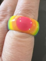 Vintage Lucite Plastic Ring Size 8.5