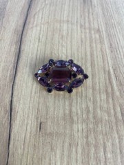 Czech Republic Vintage brooch – Vintage USSR jewelry – soviet – purple stone