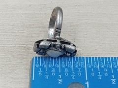 Unique Artisan Made Sterling Silver Size 6.5 Ring w. Pearl Setting – 6 grams