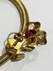 Signed CA Carl-Art Inc. 12K Gold Filled Stretchable Bracelet & Necklace 1950’s