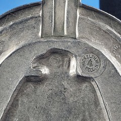 VTG Bell Trading Post Nickel Silver Navajo Style Thunderbird Pendant Necklace