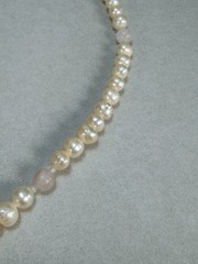 Freshwater Pearl Rose Quartz Heart Pendant Necklace Romantic Elegant