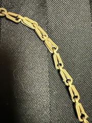 Antique Art Deco Stamped Brass Fringe Necklace – Marked Germany