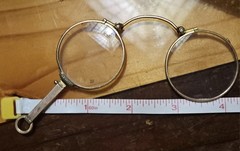 Antique Gold Filled Folding Lorgnette Eye Glasses F&B