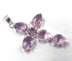 Pear Cut Pink Topaz Pendant 45.55 CT EGL 925 Sterling Silver Gemstone 5ARR