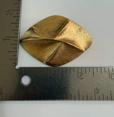 Vintage Abstract Modernist Gold Tone Brooch Signed Pakula Mid Century Geometric
