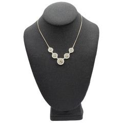 Avon NRT Professional Sparkling Rhinestone Silver Tone Metal Vintage Necklace