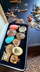 Vintage Assorted Mixed Media Jewelry Pendant Lot