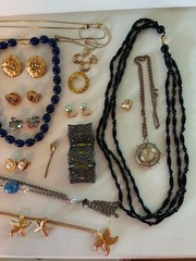 Grandmas Jewerly Lot Mixed Vintage Estate 22 pieces Monet Avon + more