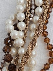 Estate Necklace Lot Beaded Carol Lee Original Box Mixed Materials And Styles