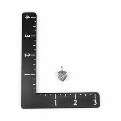 Sterling Silver Puffy Heart Charm for Bracelet Flowering Tree Vintage BCS New 8