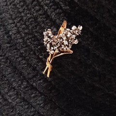 Vtg MODE ART Brooch Pin Signed ART, Arthur Pepper Flower BOUQUET