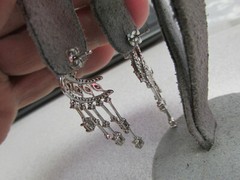 Stunning 4.00ct 18k wg Champagne & White Diamond Chandelier Earrings Make Offer