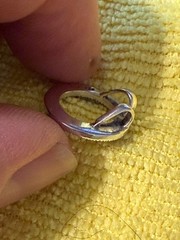 Vintage 925 Sterling Silver Marcasite Open Circle Slide Pendant Hidden Bail