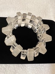Vintage Clear Lucite Stretchable Women Bracelet