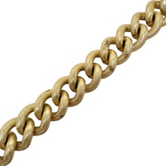 Vintage Erwin Pearl Gold Tone Necklace Large Textured Links Statement