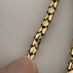 Antique Art Deco 12k Yellow Gold Filled Snake Chain Choker Necklace Bigney 1930s