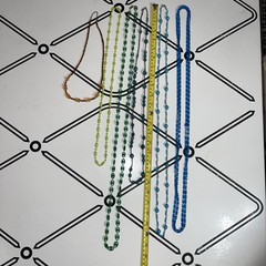 LOT VTG bead necklaces Plastic, Lucite? & Glass beads (Various Colors) Lot Of 6