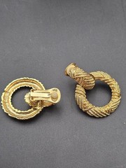 Vintage Clip On Gold-tone Earrings Good Quality Grandma Core