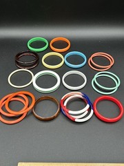 Vintage Bangle Bracelets Various Colors Hard Plastic Lot 20