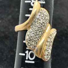 Vintage 18KT HGE Gold Plated with Crystal’s Statement Ring varied sizes
