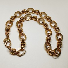 Vintage Francesca Visconti Chunky Gold Tone Chain Heavy Link Choker Necklace 20”
