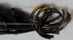Smooth And Textured Metal Alloy Floral – Brooch / Pin – 1 1/4in x 3in LONG