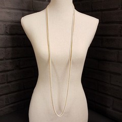 Vintage 1970s Gold White Enamel Nautical Rope Chain New Old Stock Jewelry