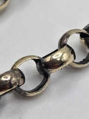 Vintage Sterling Silver Rolo Round Link Chain Necklace 23″
