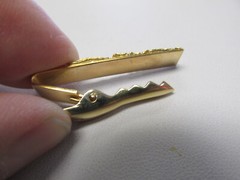 Stunning Alaska Gold Nugget Tie Clip 19k + 14k Gold Real Nuggets MAKE OFFER