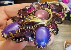ALICE CAVINESS Brooch Earrings Set Unsigned Vintage Jewelry Verified