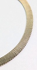 Vintage NANASI 12K Gold Filled Mesh Necklace 47 Grams 15.5 Inch Collar