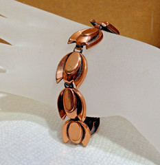 7 inch Vintage Solid Copper Renoir Stylized Tulip Bracelet 11/16″ 20.9 gm